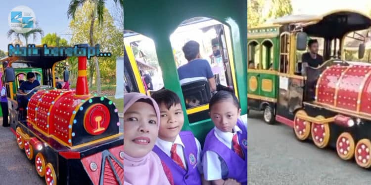 Teruja Naik Kereta Api, Anak-Anak Istimewa Diraikan Hari Pertama Persekolahan