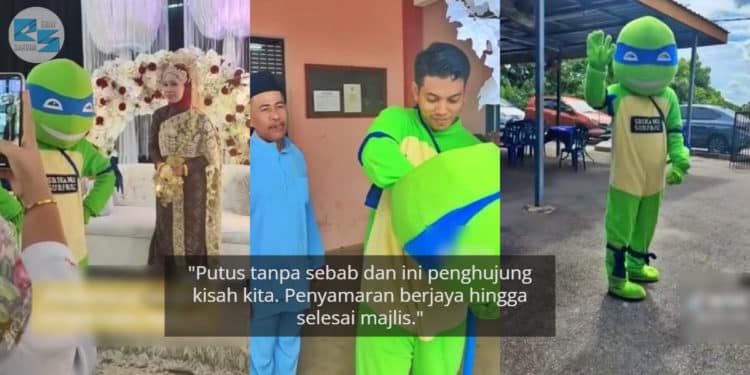 Reda Jodoh Tak Panjang, Pemuda Bermaskot ‘Sorok’ Sedih Hadir Majlis Ex