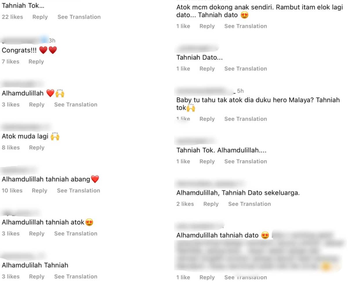 Rosyam Nor Timang Cucu Kelima, Syukur Dapat ‘Anugerah’ Comel Di Bulan Ramadhan