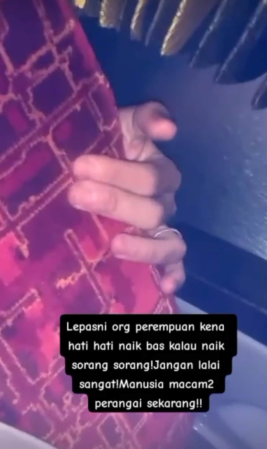 Tangan Merayap Dicelah ‘Seat’ Wanita, Lelaki Dalam Bas Diberi Amaran